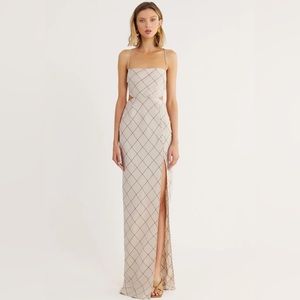 Rumer Quinn Gown in natural, NWT, Small